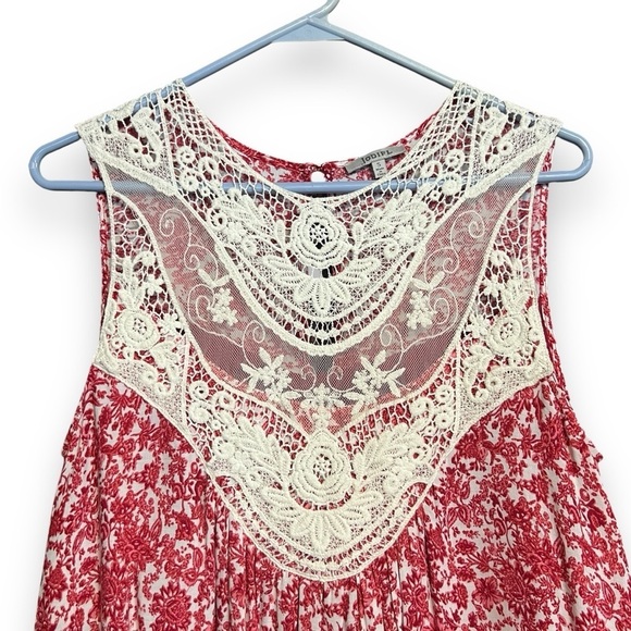 Jodifl Peasant Style Dress Lace Sleeveless Women’s Size Small Floral Pattern - Picture 4 of 6